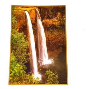 VTG Wailua Falls Kauai Hawaii Postcard Waimea Canyon on Back, 2004 NOS
